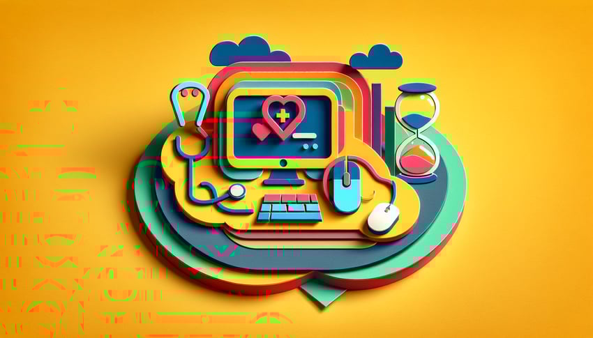 Paper art illustration featuring a doctor appointment form and digital elements for FormCreatorAI article