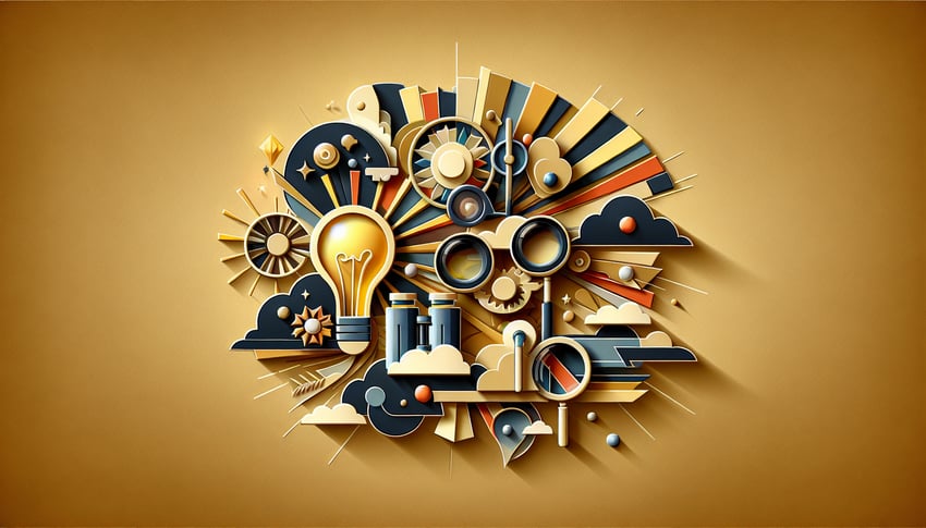 Paper art illustration featuring a creative inquiry form design for article about Inquiry Form Template FormCreatorAI