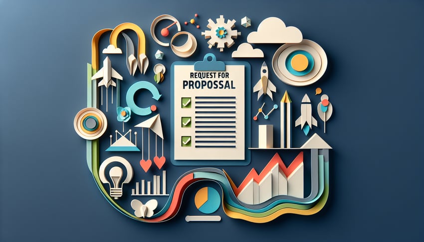 Paper art illustration related to Request for Proposal Form Template and FormCreatorAI article