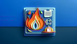 Paper art illustration depicting a fire incident report form for FormCreatorAI article on report templates