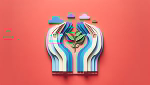 Paper art illustration depicting Hamilton Depression Rating Scale form template for mental health assessment