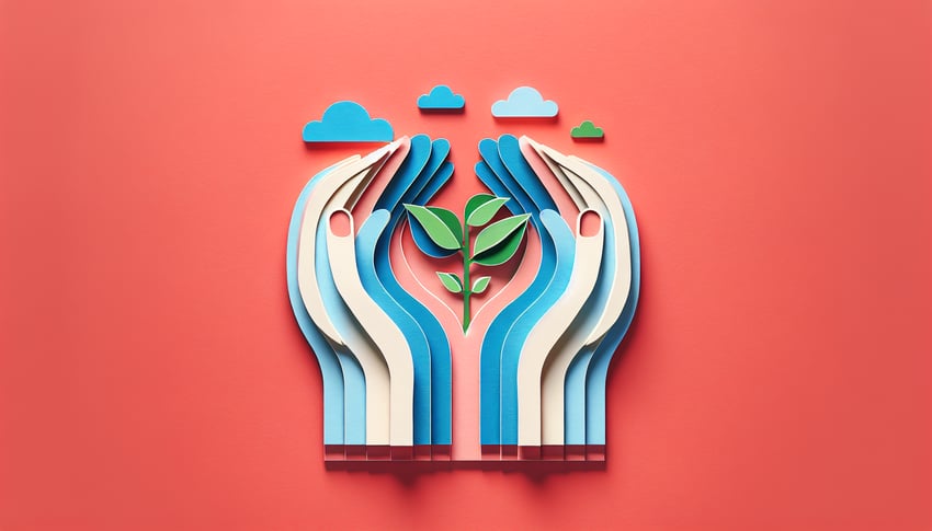 Paper art illustration depicting Hamilton Depression Rating Scale form template for mental health assessment