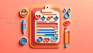 Paper art illustration representing a job satisfaction survey form with checkboxes and a pencil on a textured background