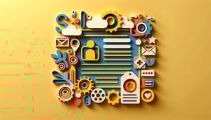 Paper art illustration depicting a background information sheet form template for FormCreatorAI article