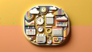 Paper art illustration depicting a monthly reports form template for FormCreatorAI article