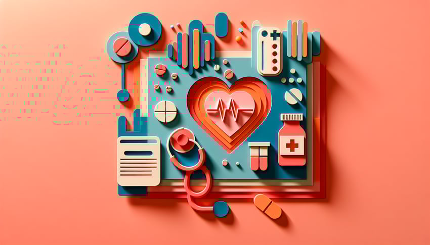 paper art illustration depicting a patient information form for FormCreatorAI article