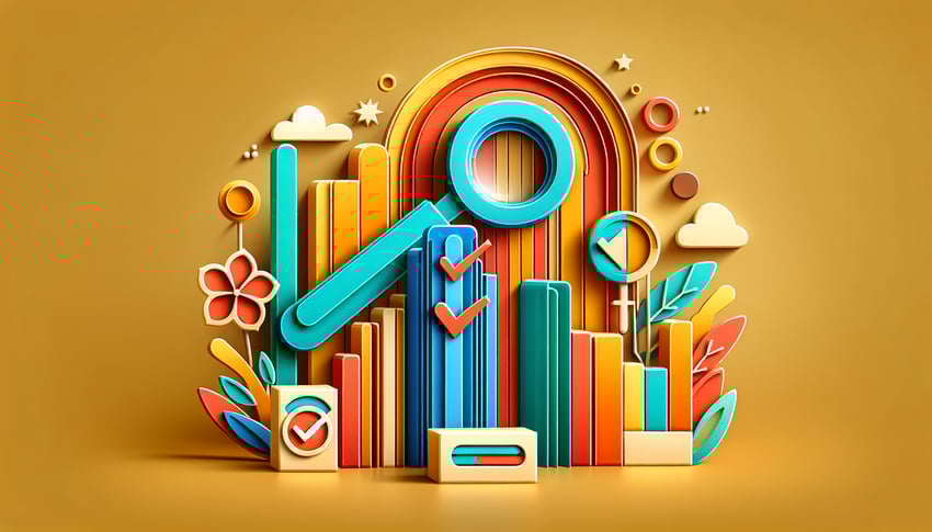 Paper art illustration depicting a staff skills survey form for FormCreatorAI article