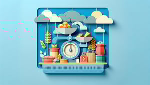 Paper art illustration related to scale ticket form template and FormCreatorAI for article purposes