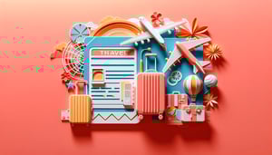 Paper art illustration related to travel declaration form template for FormCreatorAI article