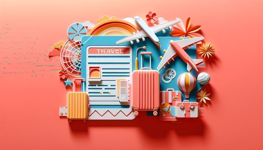 Paper art illustration related to travel declaration form template for FormCreatorAI article