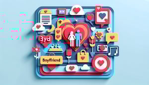 paper art illustration representing a boyfriend application form template for FormCreatorAI article