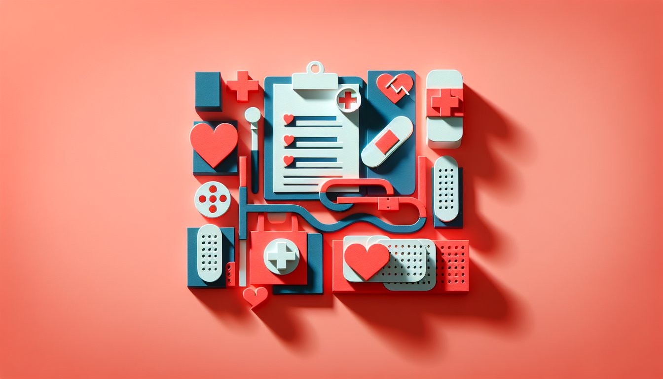 Paper art illustration depicting an emergency medical consent form template for FormCreatorAI article