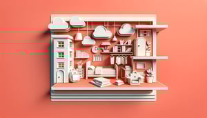 paper art illustration related to student housing agreement form template with creative design elements and text layout