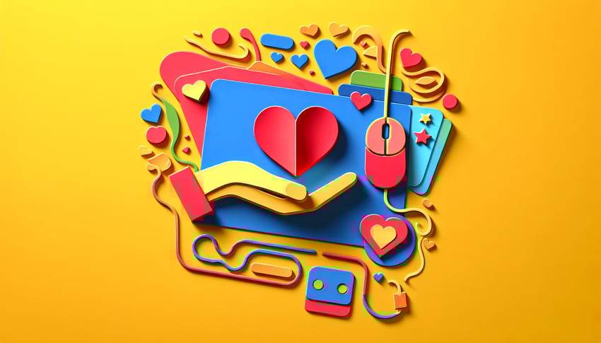 Paper art illustration showcasing an online donation form for a template article on FormCreatorAI