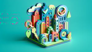 Paper art illustration depicting an NYC apartment rental application form for an article on FormCreatorAI
