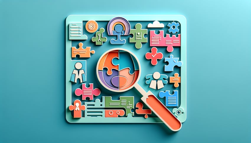 Paper art illustration depicting a job analysis form template for FormCreatorAI article