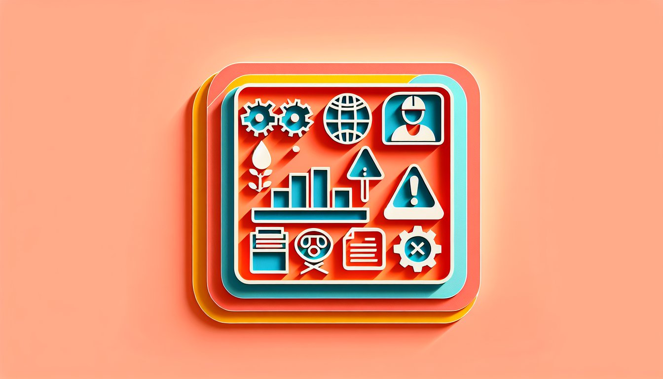 Paper art illustration showing a Job Hazard Analysis form template for an article on FormCreatorAI.