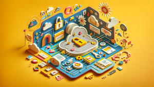 Paper art illustration depicting a GDPR consent form template with design elements relevant to FormCreatorAI.