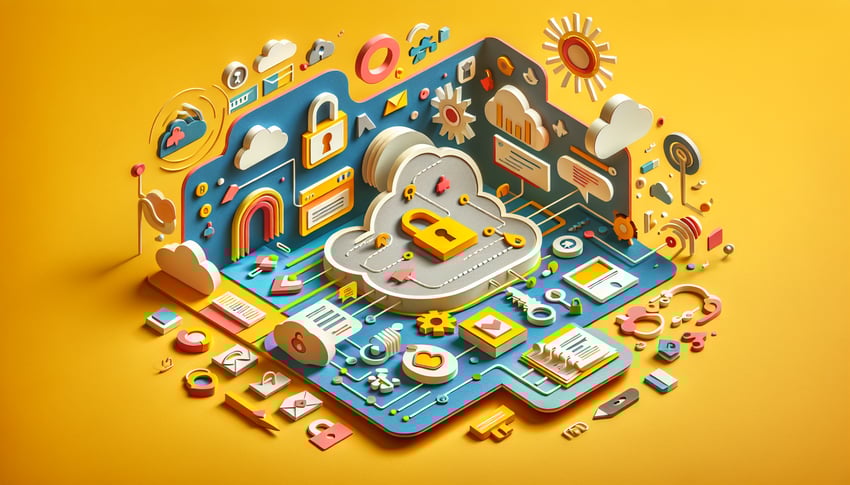 Paper art illustration depicting a GDPR consent form template with design elements relevant to FormCreatorAI.