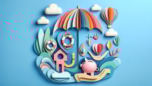 Paper art illustration depicting a life insurance application form for FormCreatorAI article