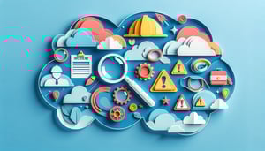 Paper art illustration depicting an incident statement form template for FormCreatorAI