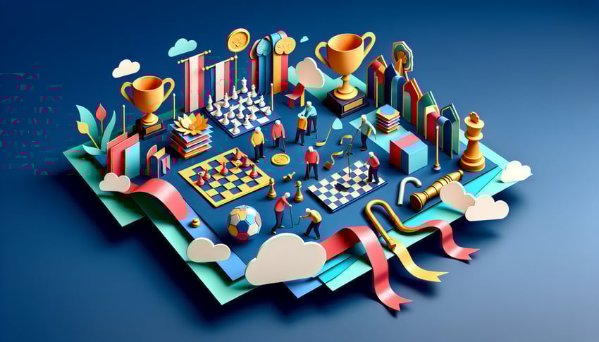 Paper art illustration depicting a senior superlatives form template for FormCreatorAI article