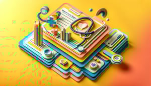 Paper art illustration showcasing a medical record request form template for FormCreatorAI article