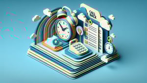 paper art illustration depicting a call back form template on a digital device for FormCreatorAI article