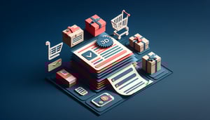 Paper art illustration depicting a product list order template for FormCreatorAI article