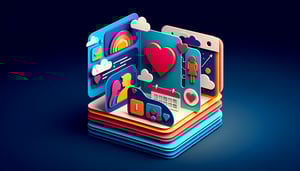 Paper art illustration featuring a creative girlfriend application form with checkboxes and appealing design elements