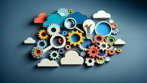 Paper art illustration related to technical documentation form template and FormCreatorAI