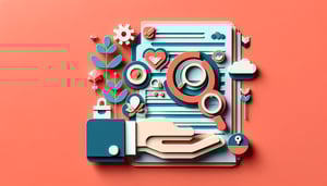 Paper art illustration depicting a Letter of Agency form for FormCreatorAI article.