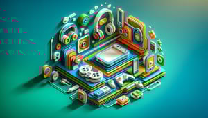 Paper art illustration depicting a gaming survey form for a FormCreatorAI article