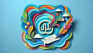 Paper art illustration showcasing a TM registration form template for FormCreatorAI article