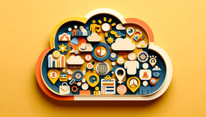 Paper art illustration depicting a demographic survey form with various sections for user input and response options.