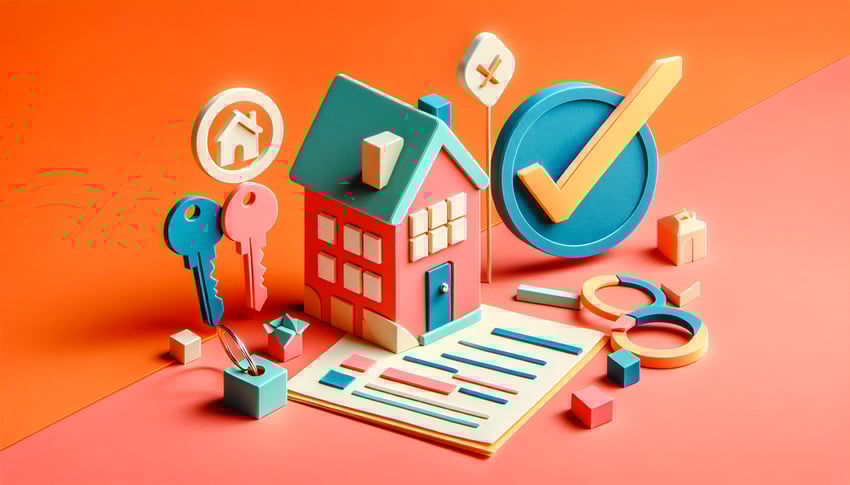 paper art illustration representing a pre tenancy application form for FormCreatorAI article