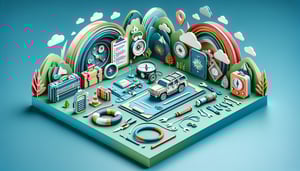 Paper art illustration showcasing a pretrip inspection form template for FormCreatorAI articles.