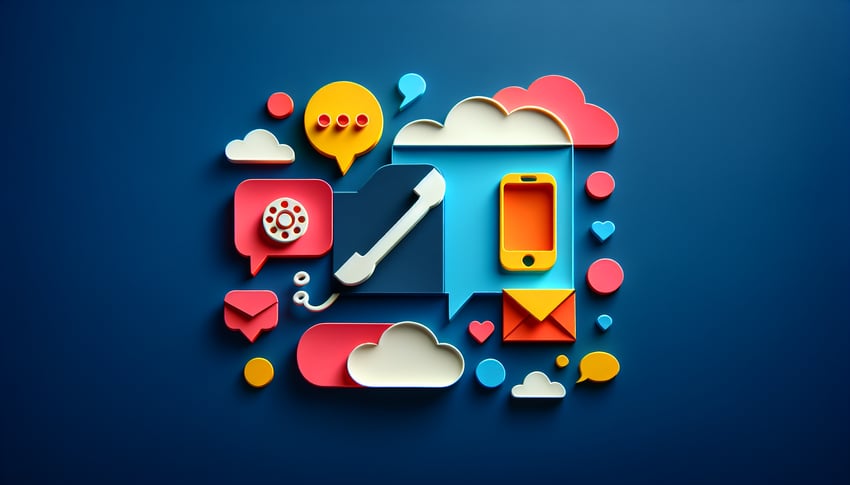 Paper art illustration depicting a contact form for an article on Get In Touch Form Template FormCreatorAI