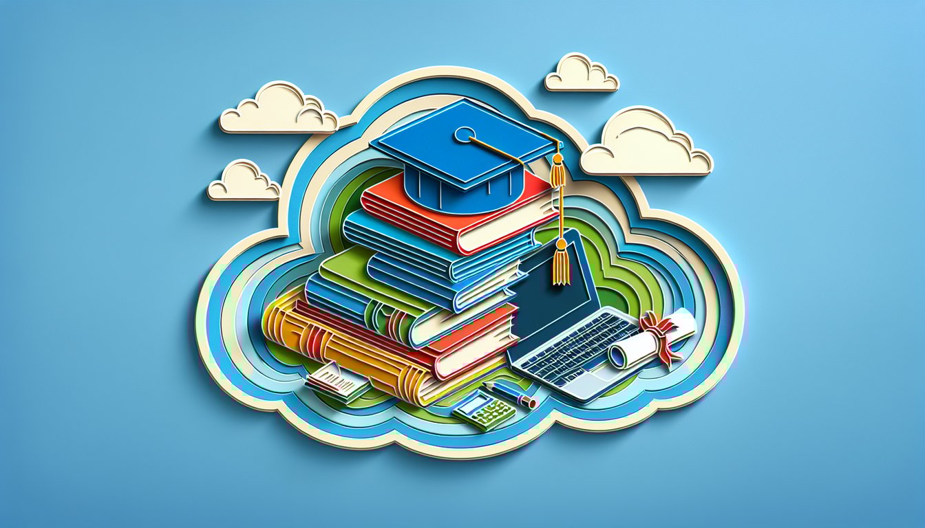 Paper art illustration depicting a student database form template for FormCreatorAI article