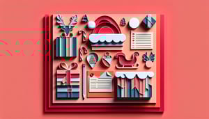 Paper art illustration featuring festive elements for Secret Santa Form Template article by FormCreatorAI