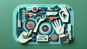 Paper art illustration related to shooting waiver form template for FormCreatorAI article