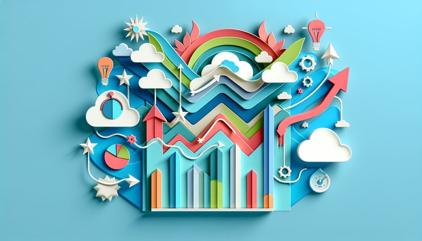 Paper art illustration depicting a training feedback form template with design elements relevant to FormCreatorAI.