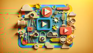 Paper art illustration showcasing a video consent form template for FormCreatorAI article.