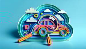 Paper art illustration related to vehicle verification form template and FormCreatorAI.