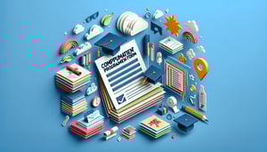 paper art illustration for article about Commencement Program Enrollment Form Template FormCreatorAI