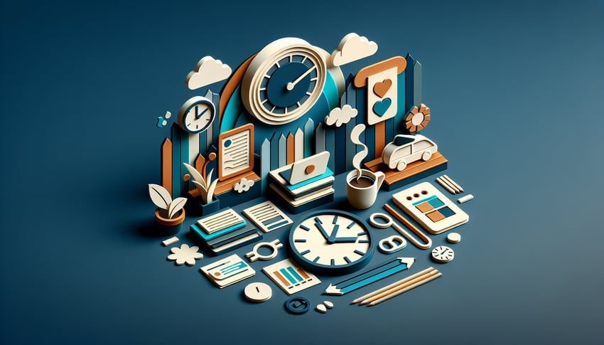 Paper art illustration depicting a Daily Shift Report Template for FormCreatorAI article