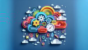 Paper art illustration depicting a work change order form for FormCreatorAI article