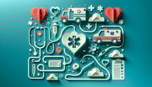 paper art illustration depicting Ems Field Report Form Template for FormCreatorAI article