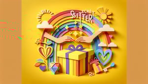 Paper art illustration related to Secret Sister Form Template and FormCreatorAI showcasing creative design elements
