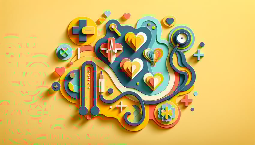 Paper art illustration related to HPI Form Template and FormCreatorAI in a creative layout.